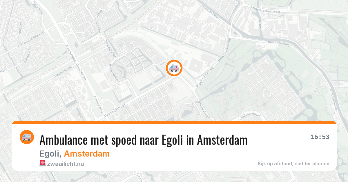 Ambulance met spoed naar Egoli in Amsterdam — 27 mei 2026