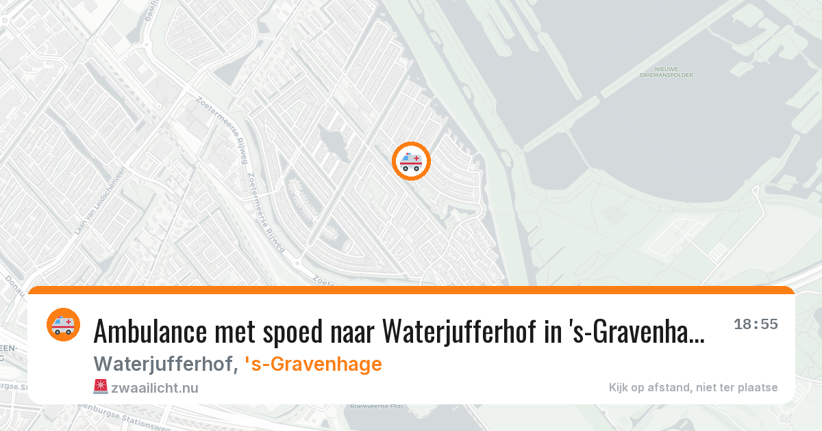 Ambulance met spoed naar Waterjufferhof in 's-Gravenhage — 10 jul 2026