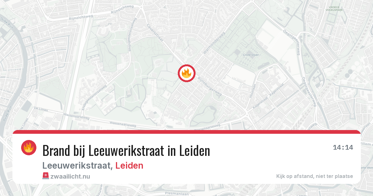Brand bij Leeuwerikstraat in Leiden — 13 feb 2026