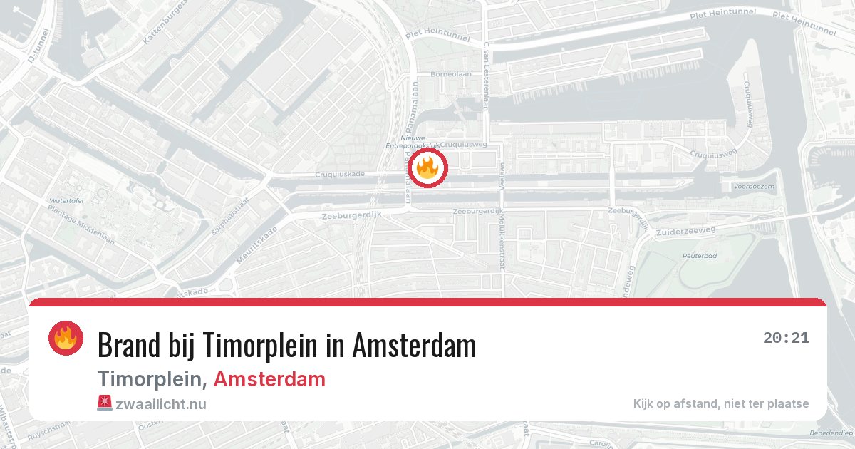 Brand bij Timorplein in Amsterdam — 4 jun 2026