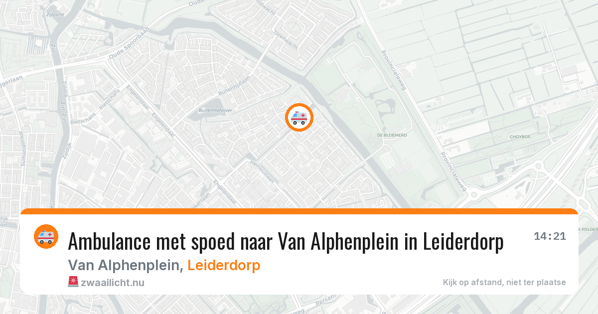 Ambulance met spoed naar Van Alphenplein in Leiderdorp — 22 mrt 2026
