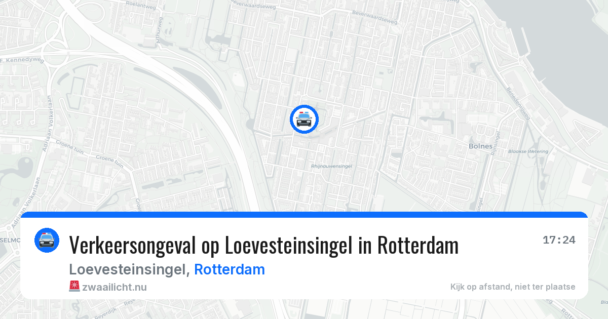 Verkeersongeval op Loevesteinsingel in Rotterdam — 4 jun 2026