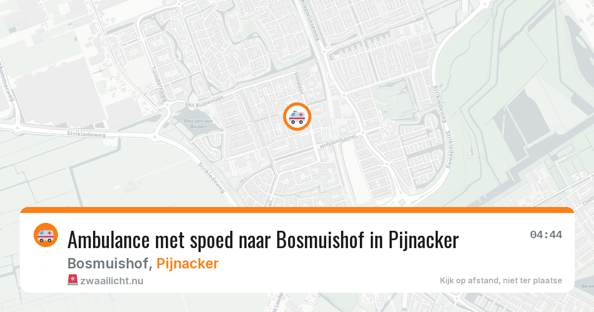 Ambulance met spoed naar Bosmuishof in Pijnacker — 12 jul 2026