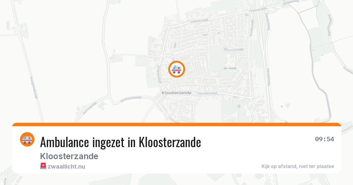 Ambulance ingezet in Kloosterzande — 9 jul 2026