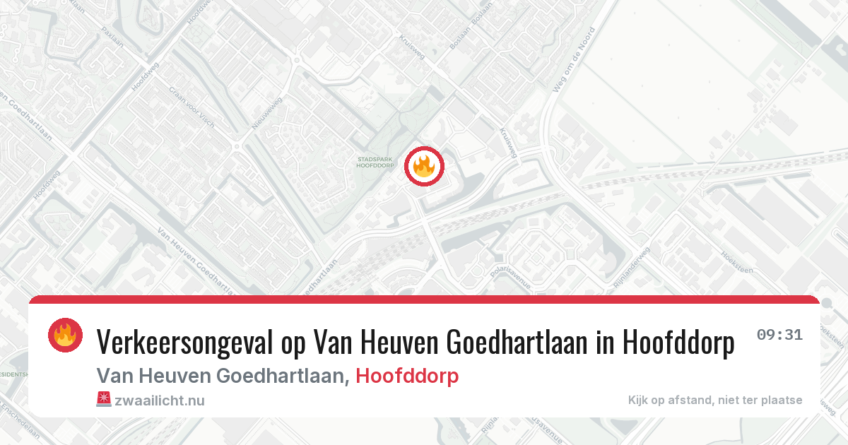 Verkeersongeval op Van Heuven Goedhartlaan in Hoofddorp — 2 apr 2026