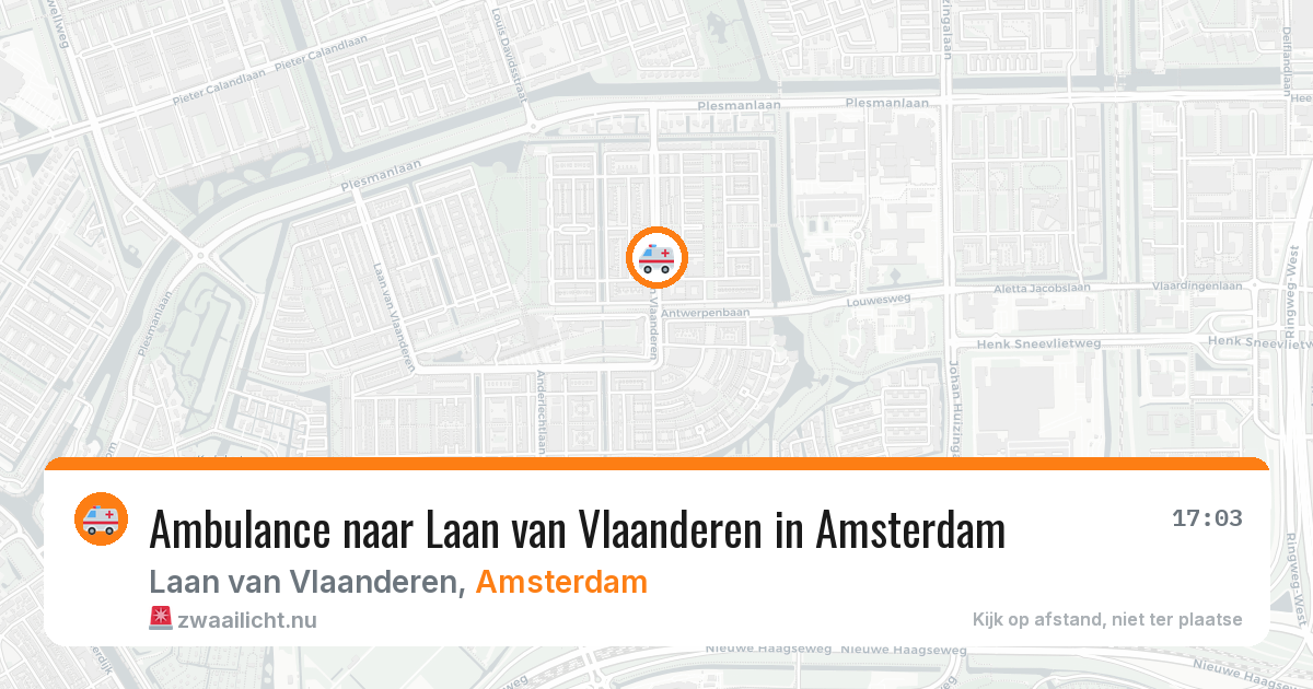 Ambulance naar Laan van Vlaanderen in Amsterdam — 30 mrt 2026