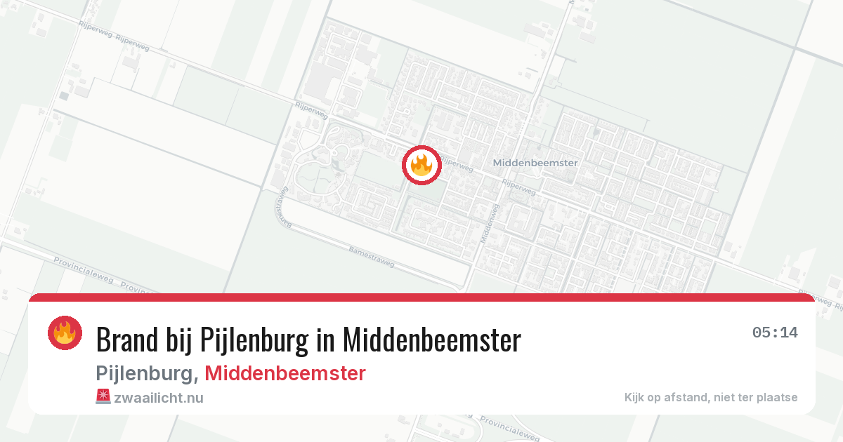 Brand bij Pijlenburg in Middenbeemster — 10 jul 2026