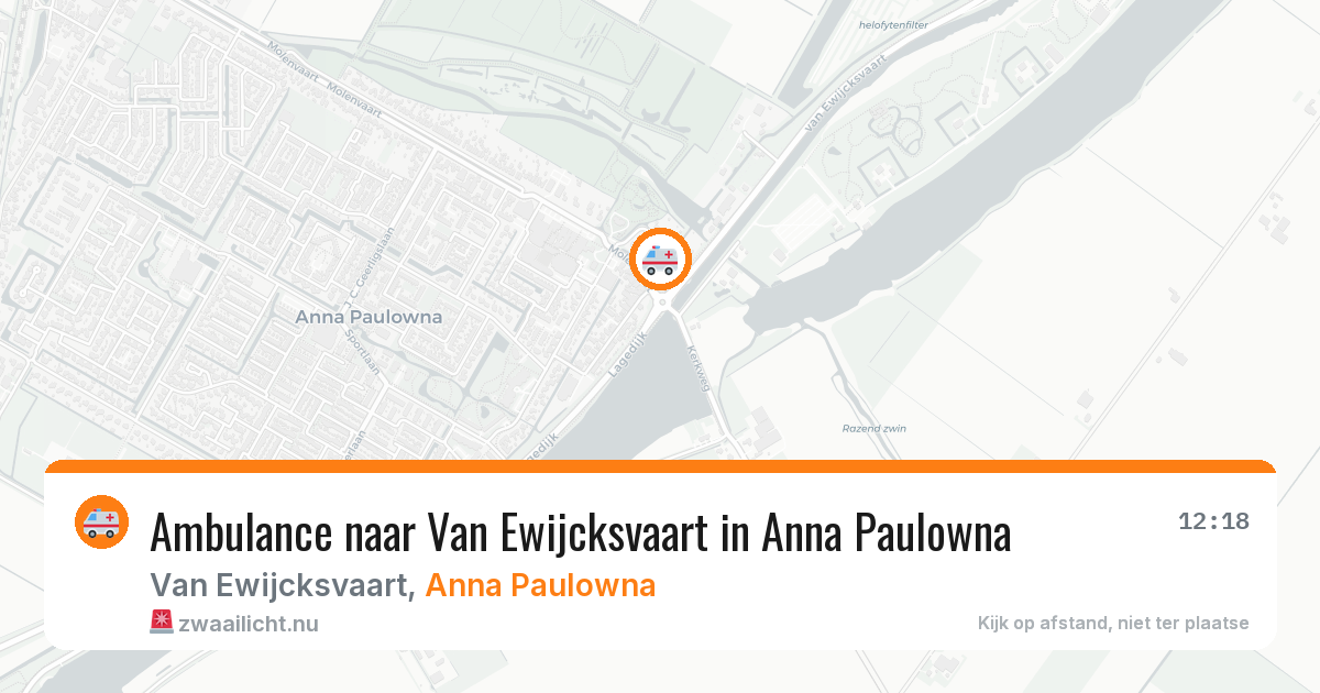 Ambulance naar Van Ewijcksvaart in Anna Paulowna — 20 jul 2026
