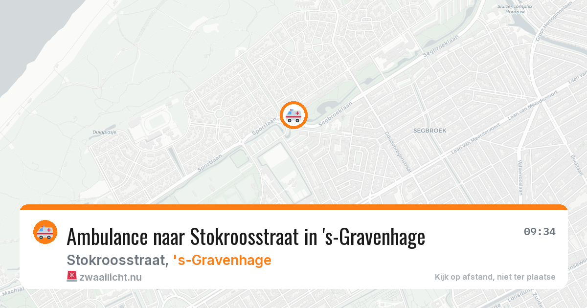 Ambulance naar Stokroosstraat in 's-Gravenhage — 17 mei 2026
