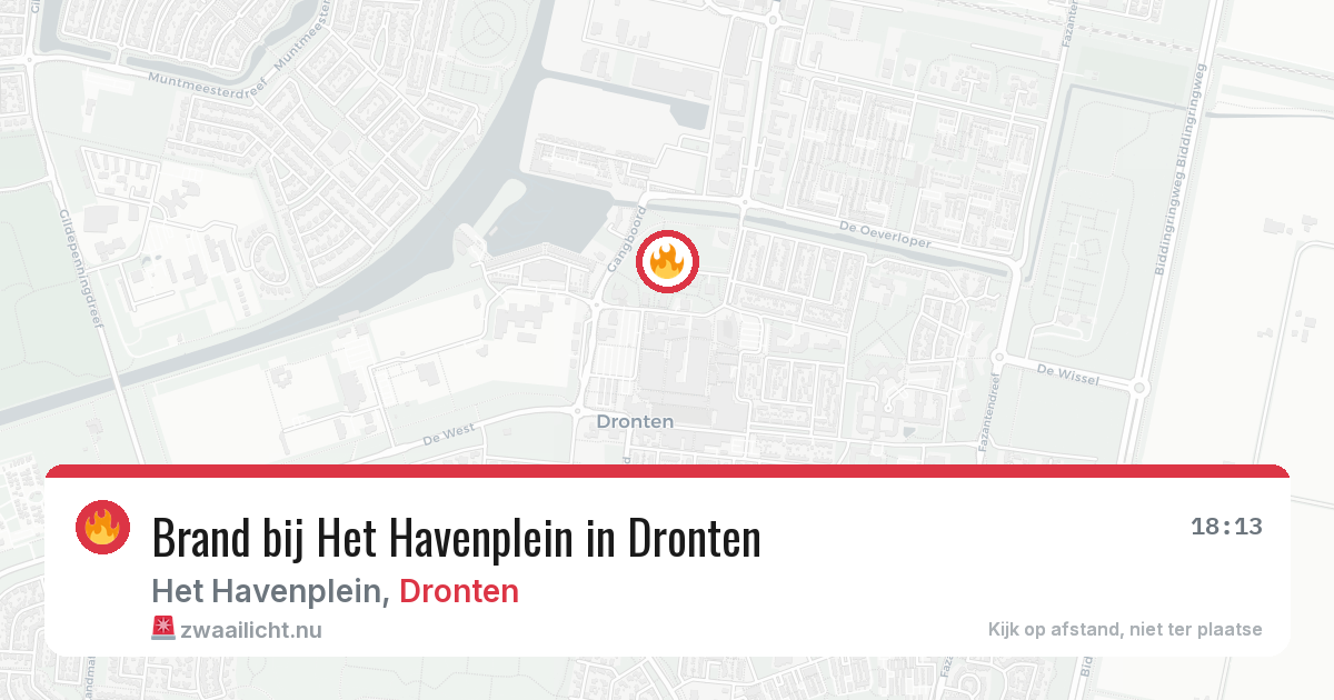 Brand bij Het Havenplein in Dronten — 4 jun 2026
