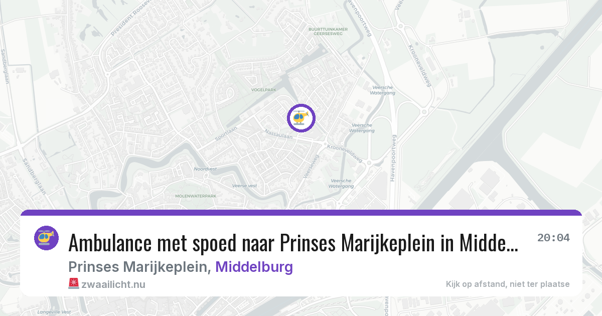 Ambulance met spoed naar Prinses Marijkeplein in Middelburg — 12 jul 2026