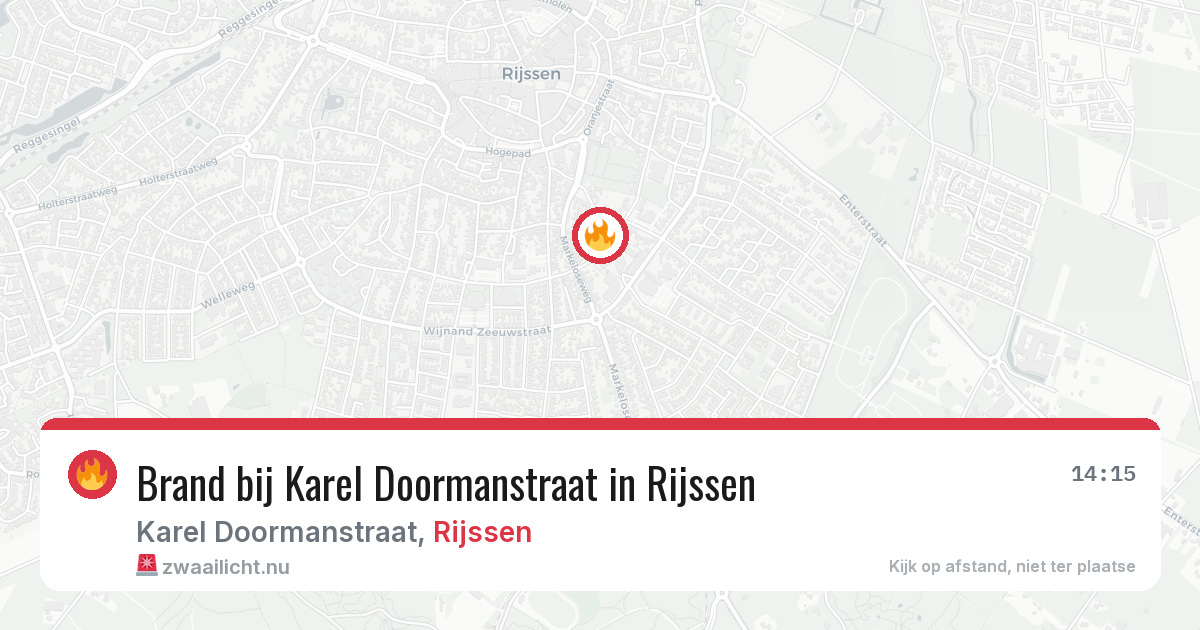 Brand bij Karel Doormanstraat in Rijssen — 11 jul 2026
