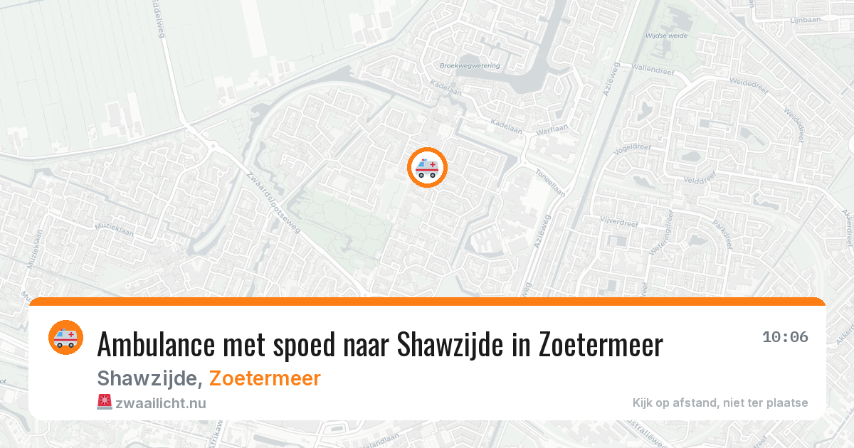 Ambulance met spoed naar Shawzijde in Zoetermeer — 9 mei 2026