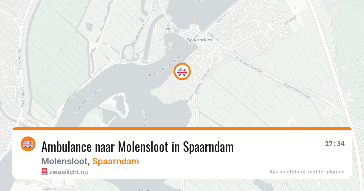 Ambulance naar Molensloot in Spaarndam — 9 jul 2026