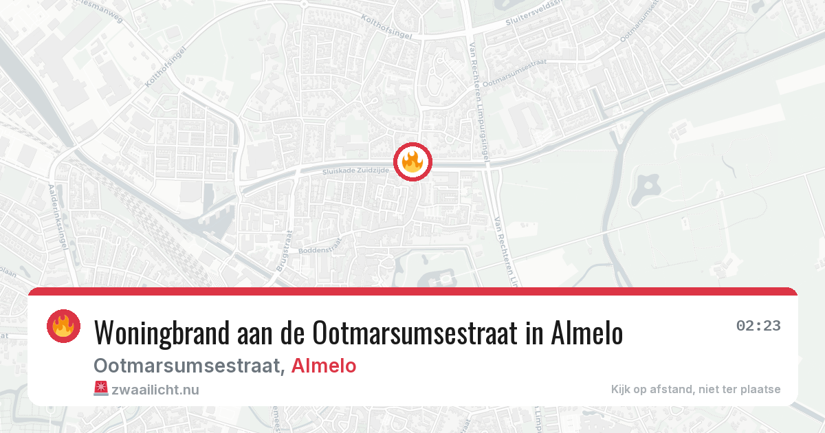 Woningbrand aan de Ootmarsumsestraat in Almelo — 18 mei 2026