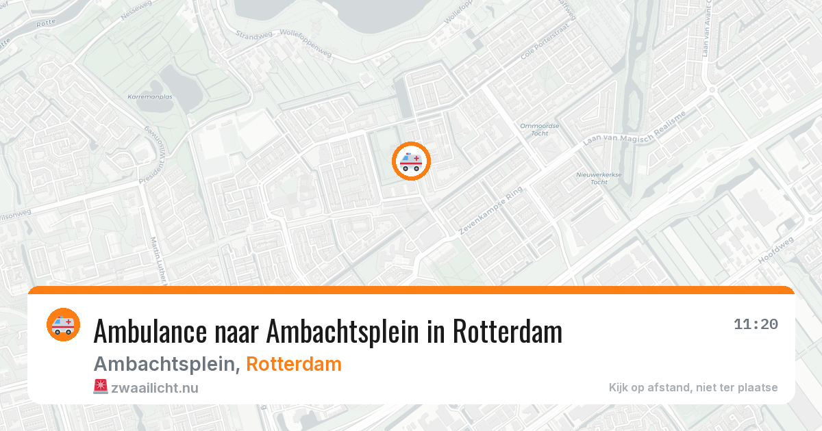 Ambulance naar Ambachtsplein in Rotterdam — 22 mrt 2026
