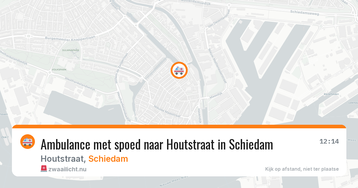 Ambulance met spoed naar Houtstraat in Schiedam — 23 jul 2026