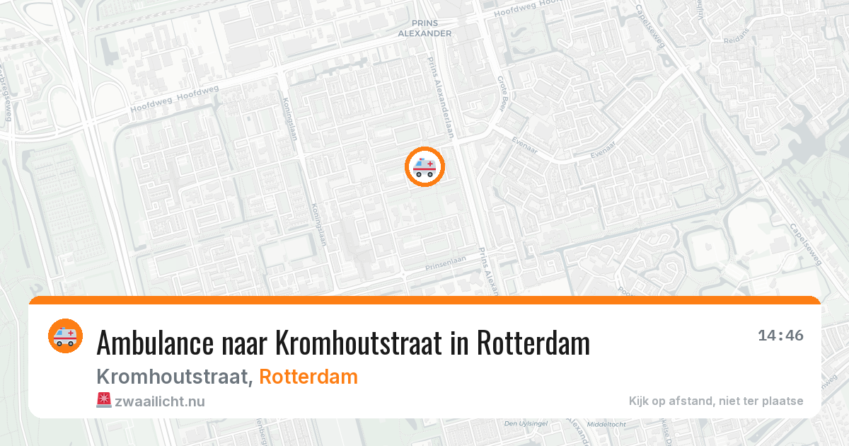 Ambulance naar Kromhoutstraat in Rotterdam — 19 jul 2026