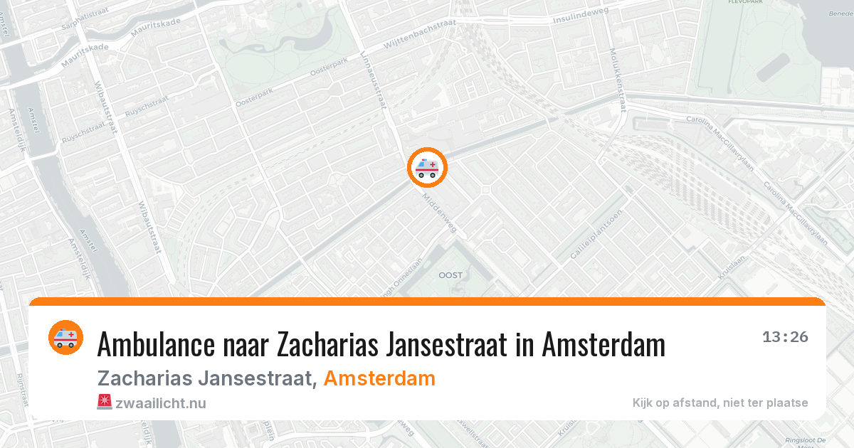 Ambulance naar Zacharias Jansestraat in Amsterdam — 10 jul 2026