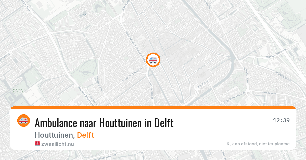 Ambulance naar Houttuinen in Delft — 10 jul 2026