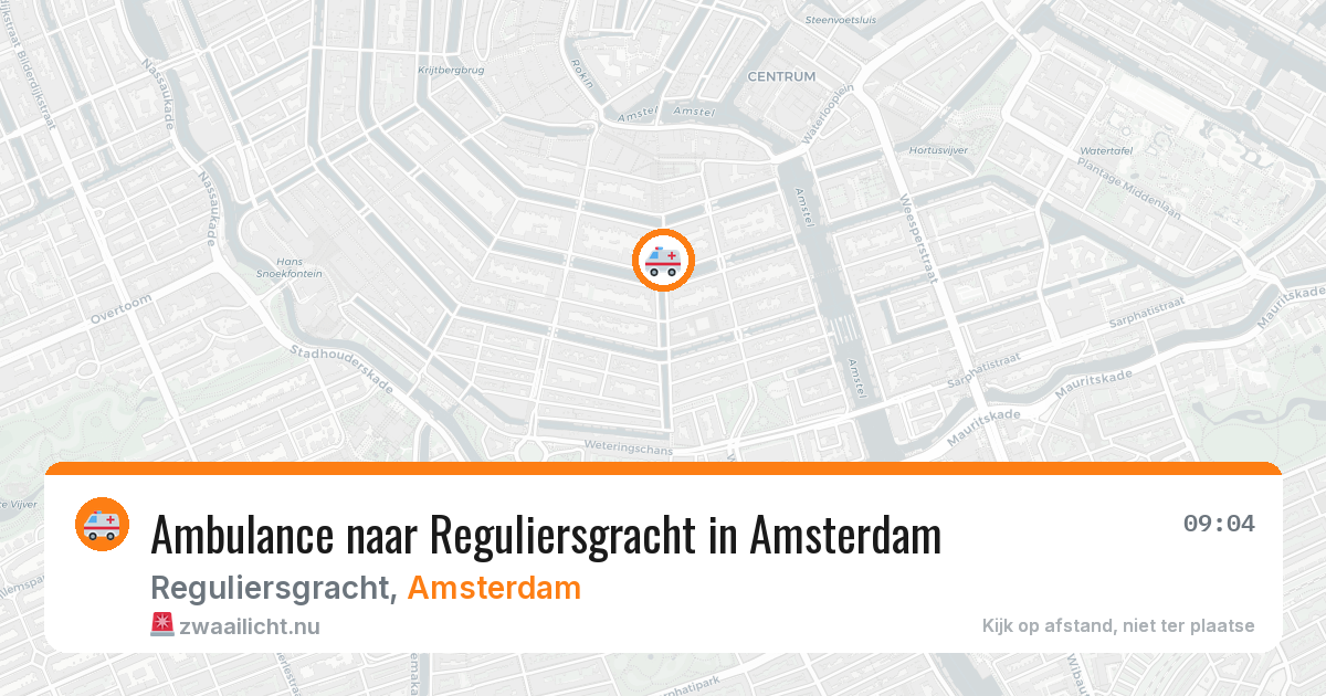 Ambulance naar Reguliersgracht in Amsterdam — 18 jul 2026