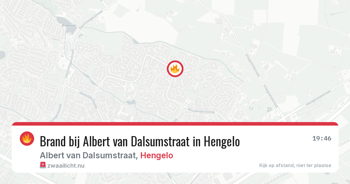 Brand bij Albert van Dalsumstraat in Hengelo — 29 mei 2026