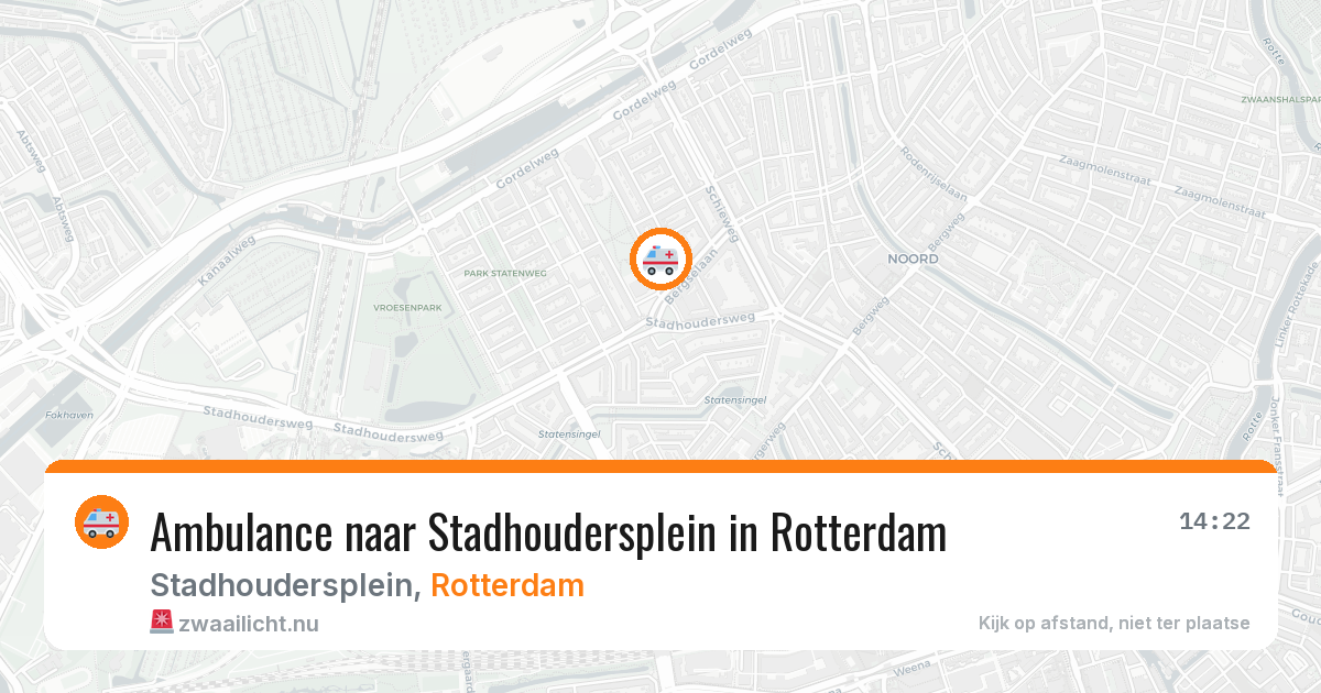 Ambulance naar Stadhoudersplein in Rotterdam — 22 mei 2026