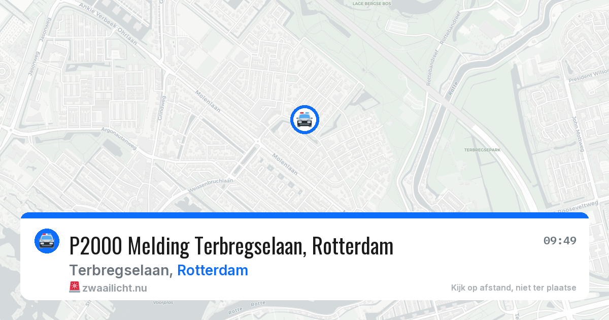 P2000 Melding Terbregselaan, Rotterdam — 19 jul 2026