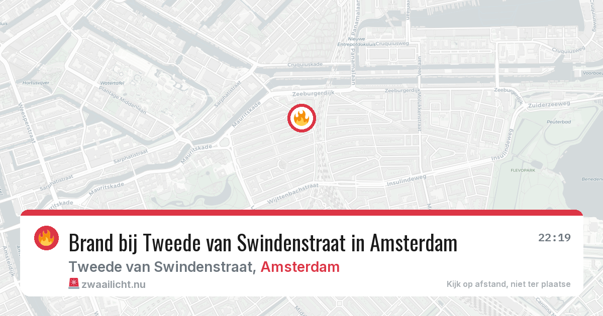 Brand bij Tweede van Swindenstraat in Amsterdam — 24 mrt 2026
