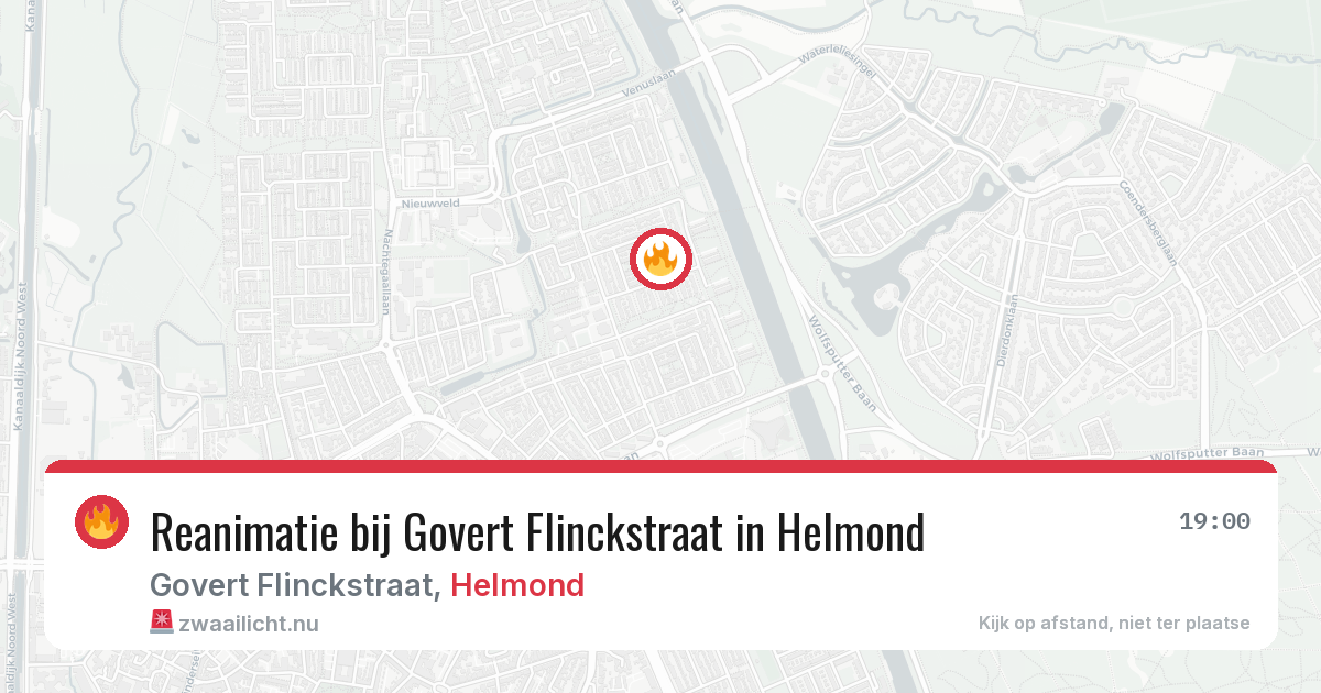 Reanimatie bij Govert Flinckstraat in Helmond — 19 mrt 2026