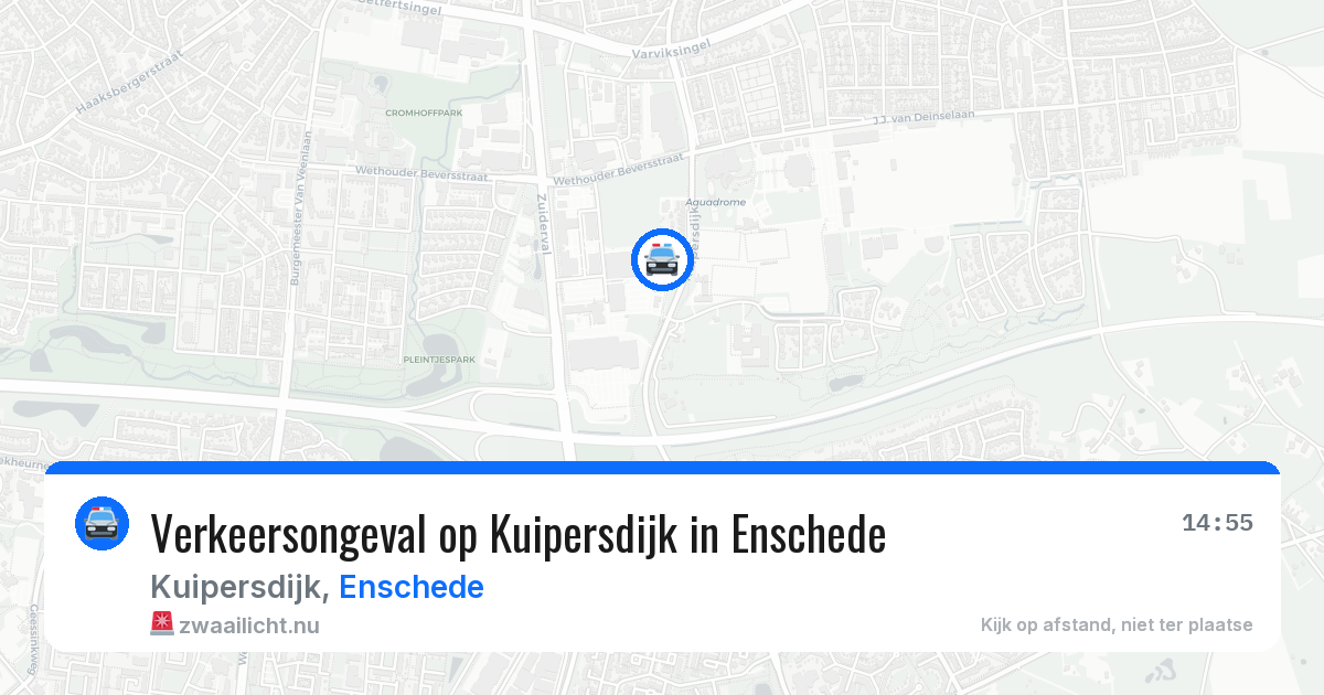 Verkeersongeval op Kuipersdijk in Enschede — 20 mei 2026