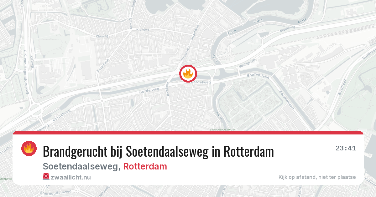 Brandgerucht bij Soetendaalseweg in Rotterdam — 12 mei 2026