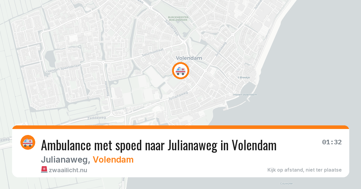 Ambulance met spoed naar Julianaweg in Volendam — 20 mei 2026