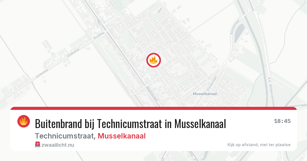 Buitenbrand bij Technicumstraat in Musselkanaal — 13 jul 2026