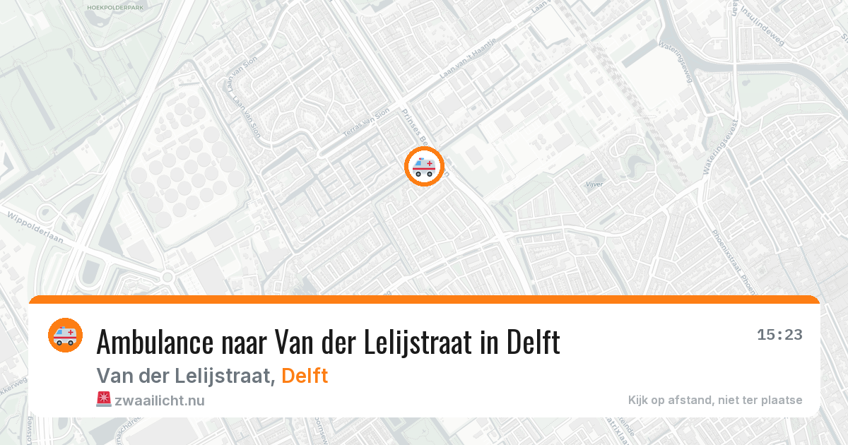Ambulance naar Van der Lelijstraat in Delft — 2 mrt 2026