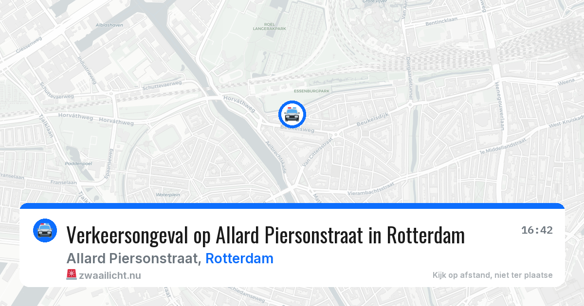 Verkeersongeval op Allard Piersonstraat in Rotterdam — 11 jul 2026