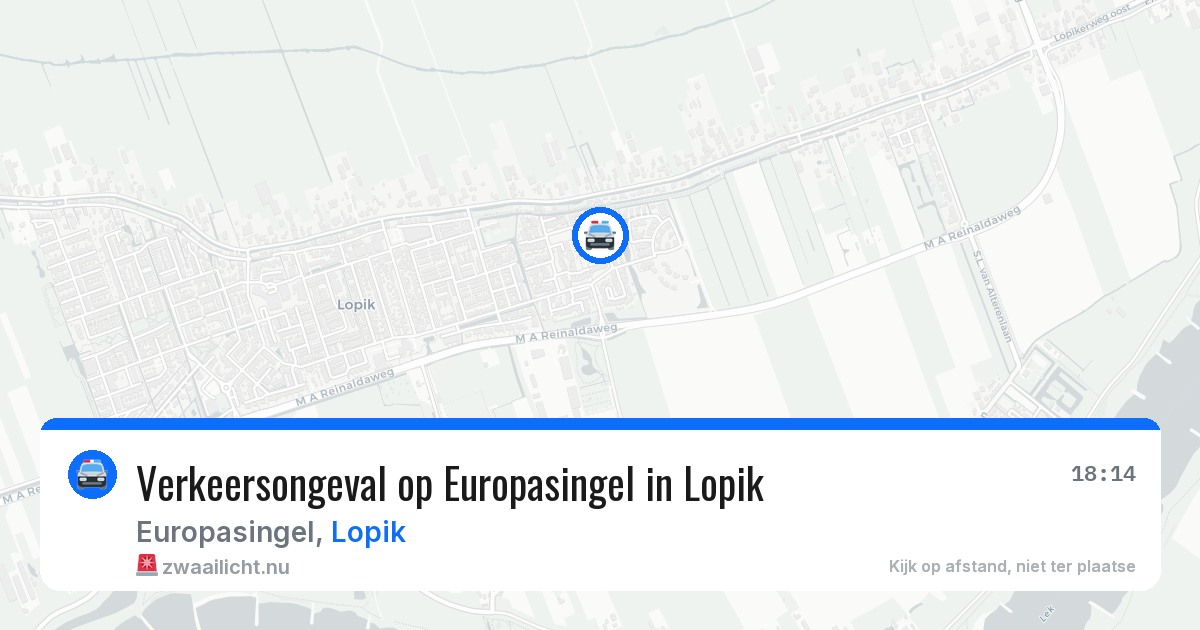 Verkeersongeval op Europasingel in Lopik — 21 mei 2026