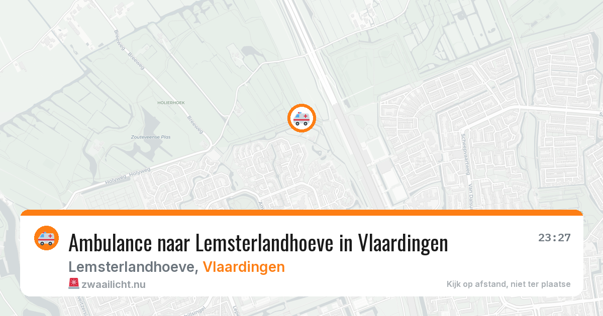 Ambulance naar Lemsterlandhoeve in Vlaardingen — 16 mrt 2026