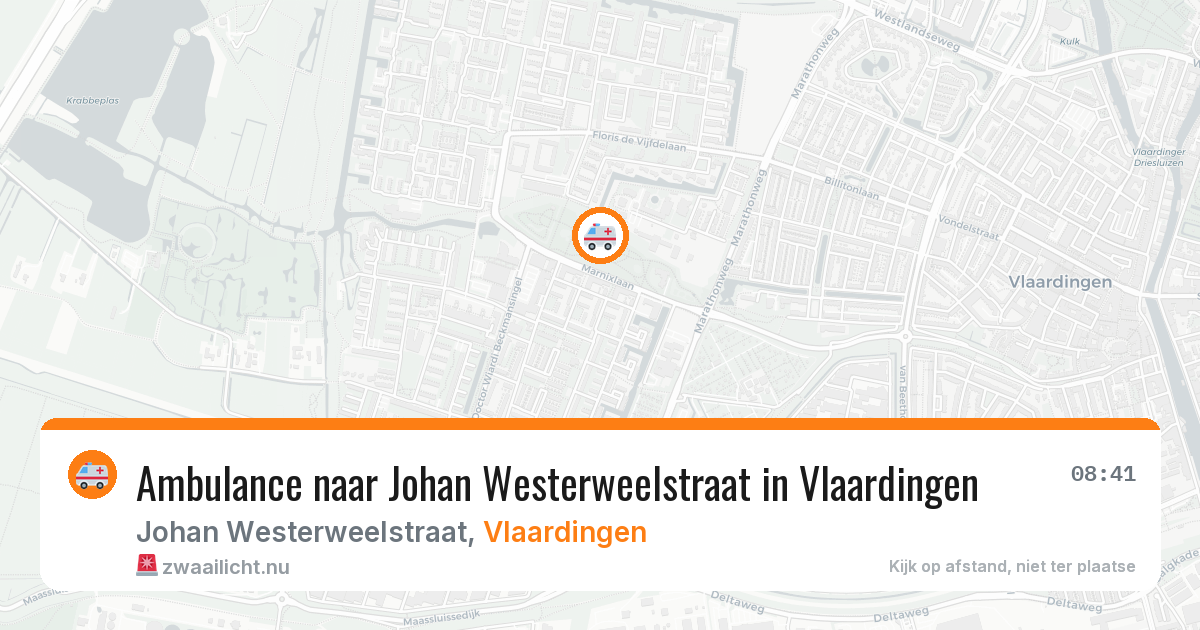 Ambulance naar Johan Westerweelstraat in Vlaardingen — 10 jul 2026
