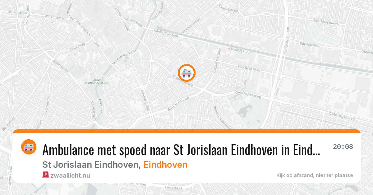 Ambulance met spoed naar St Jorislaan Eindhoven in Eindhoven — 26 mrt 2026
