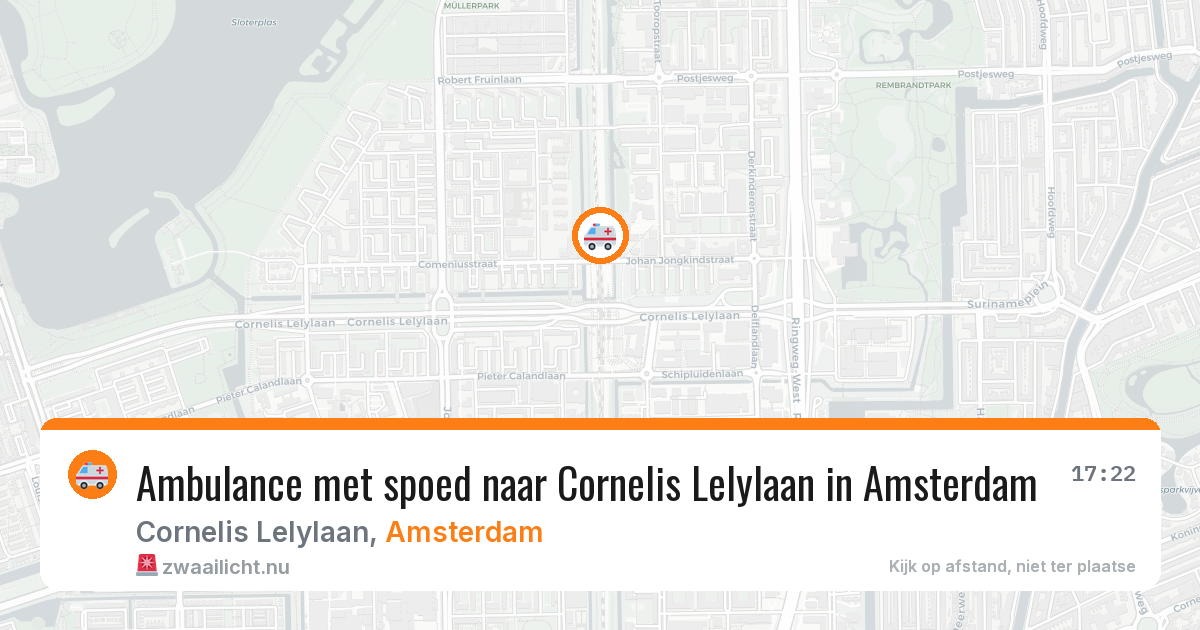 Ambulance met spoed naar Cornelis Lelylaan in Amsterdam — 12 jul 2026