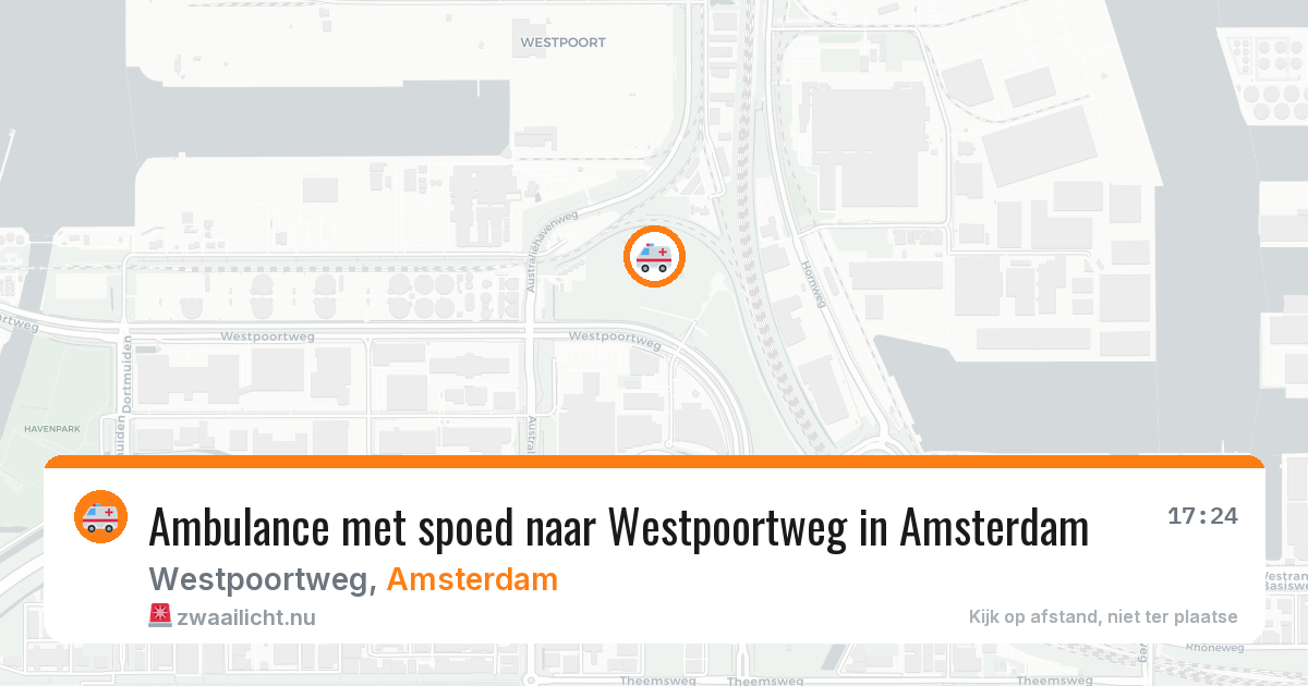 Ambulance met spoed naar Westpoortweg in Amsterdam — 12 jul 2026