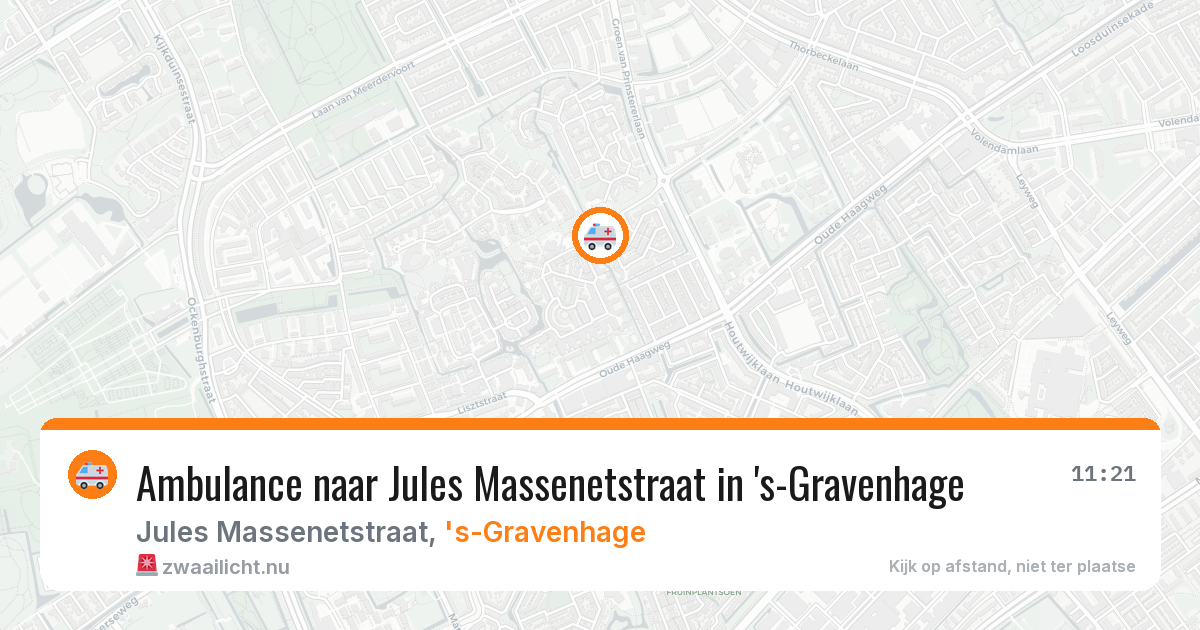 Ambulance naar Jules Massenetstraat in 's-Gravenhage — 30 mei 2026