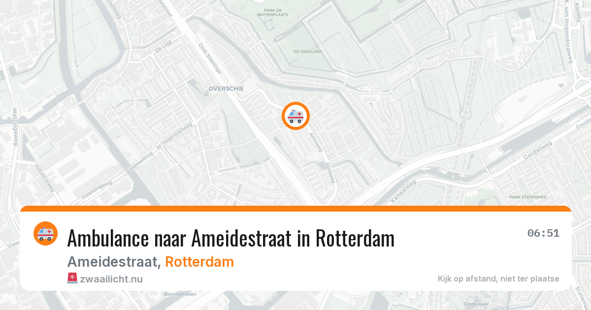 Ambulance naar Ameidestraat in Rotterdam — 15 jul 2026