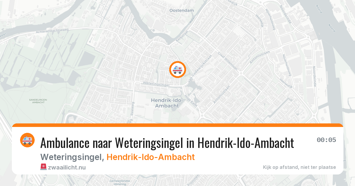 Ambulance naar Weteringsingel in Hendrik-Ido-Ambacht — 14 mrt 2026