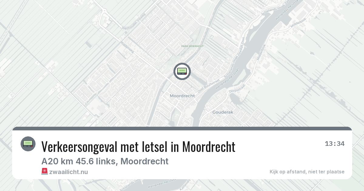 Verkeersongeval met letsel in Moordrecht — 23 feb 2026