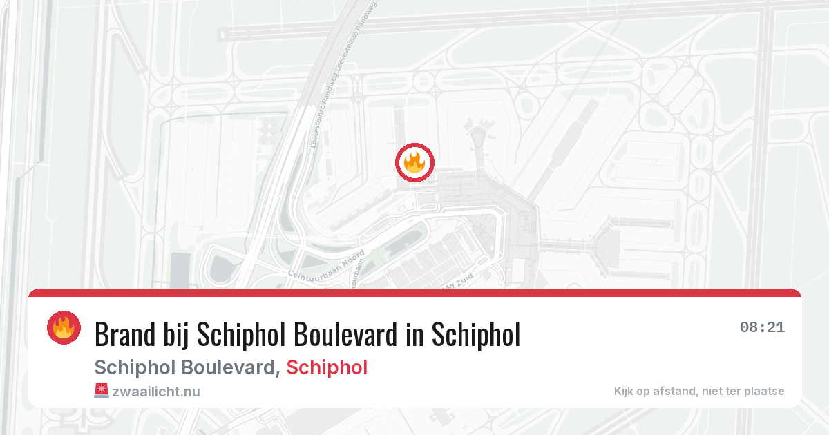 Brand bij Schiphol Boulevard in Schiphol — 9 jul 2026