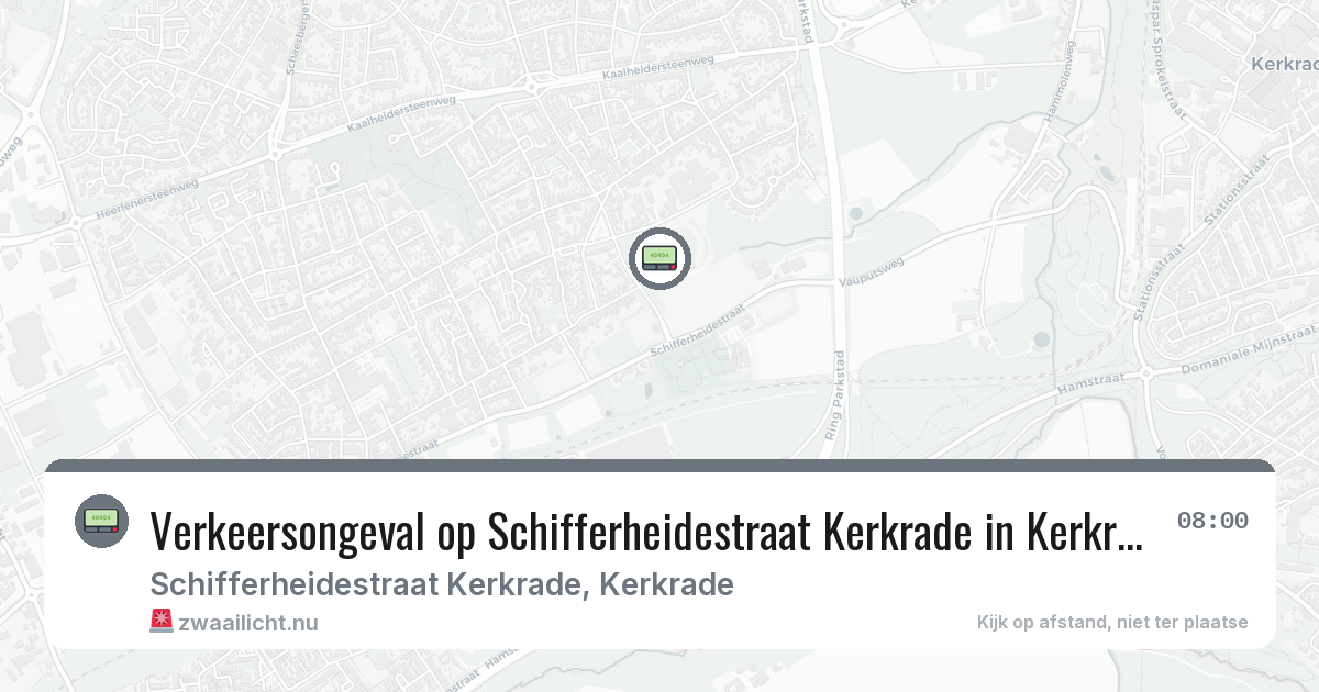 Verkeersongeval op Schifferheidestraat Kerkrade in Kerkrade — 8 jul 2026