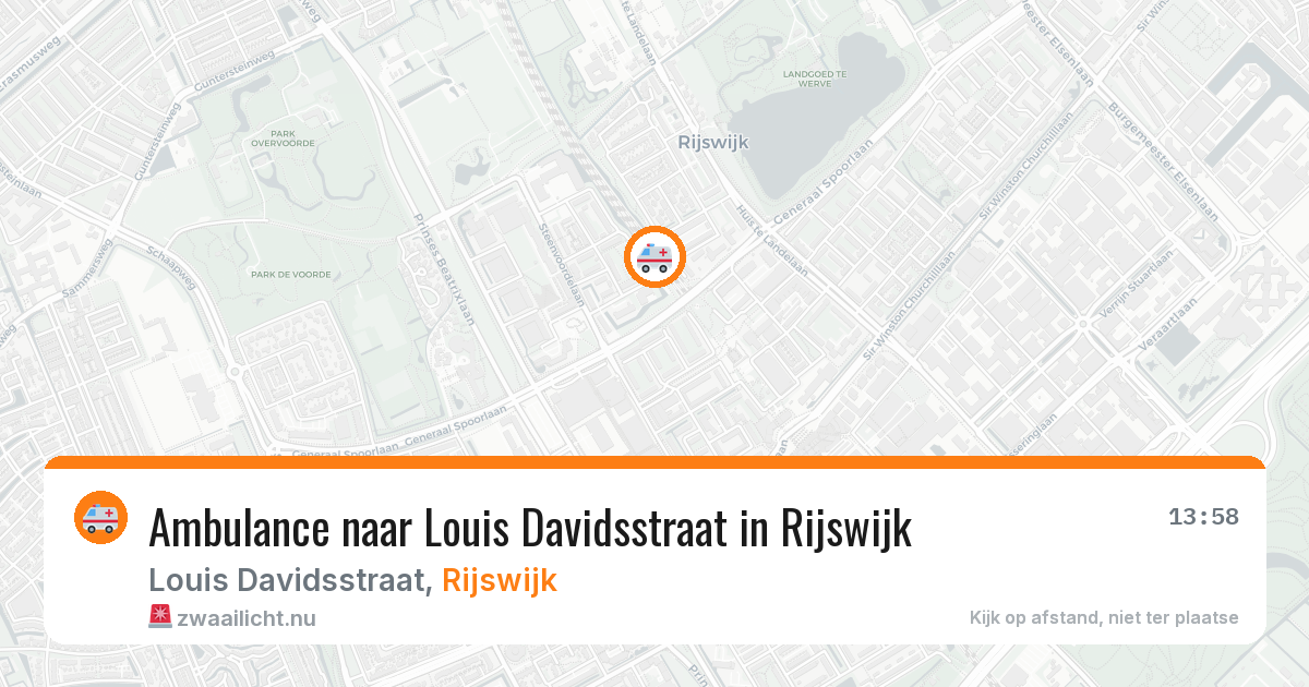 Ambulance naar Louis Davidsstraat in Rijswijk — 25 mei 2026