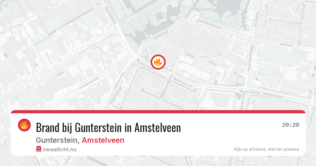 Brand bij Gunterstein in Amstelveen — 11 jul 2026